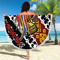 Papua New Guinea Bird Drum Beach Blanket Papuan Batik Motif LT9 - Polynesian Pride