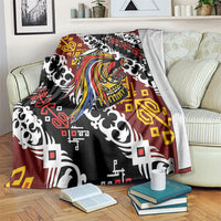 Papua New Guinea Bird Drum Blanket Papuan Batik Motif LT9 Black - Polynesian Pride