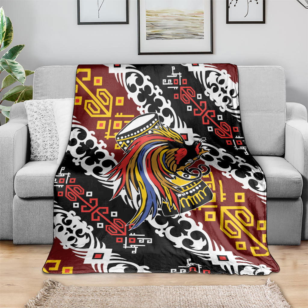 Papua New Guinea Bird Drum Blanket Papuan Batik Motif LT9 - Polynesian Pride