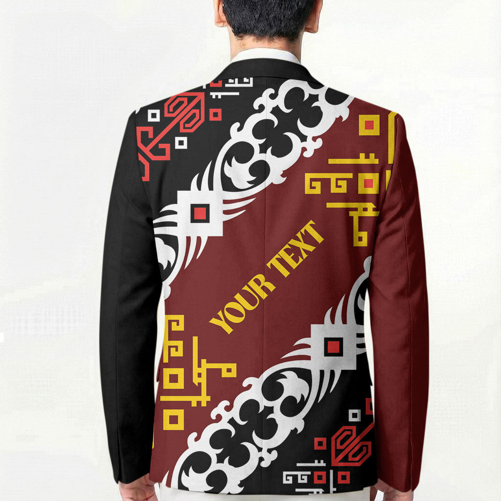 Personalised Papua New Guinea Bird Drum Blazer Papuan Batik Motif LT9 - Polynesian Pride