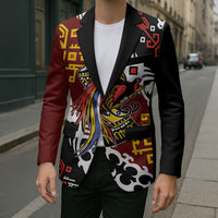 Personalised Papua New Guinea Bird Drum Blazer Papuan Batik Motif LT9 - Polynesian Pride