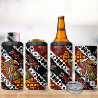 Papua New Guinea Bird Drum 4 in 1 Can Cooler Tumbler Papuan Batik Motif LT9 - Polynesian Pride