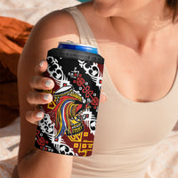 Papua New Guinea Bird Drum 4 in 1 Can Cooler Tumbler Papuan Batik Motif LT9 - Polynesian Pride