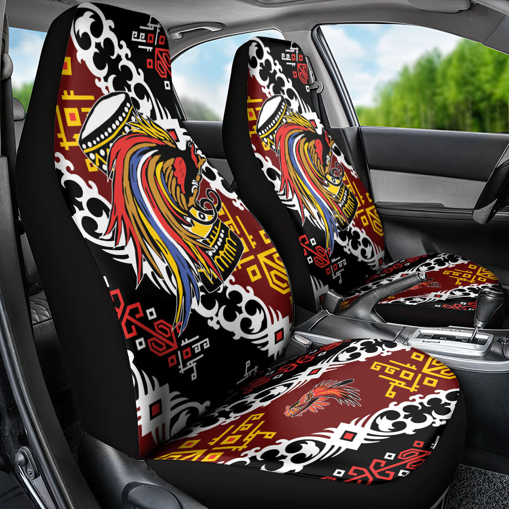 Papua New Guinea Bird Drum Car Seat Cover Papuan Batik Motif LT9 - Polynesian Pride