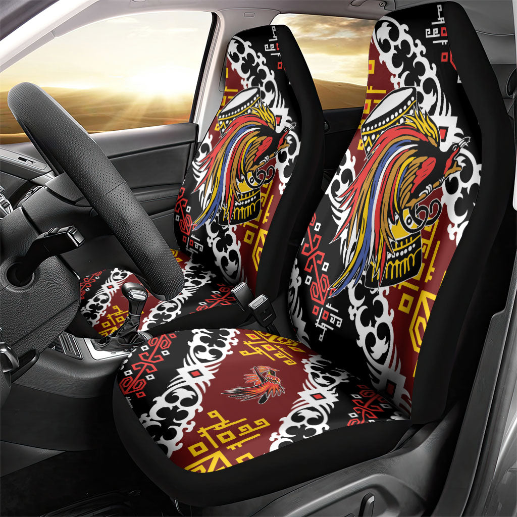 Papua New Guinea Bird Drum Car Seat Cover Papuan Batik Motif LT9 - Polynesian Pride