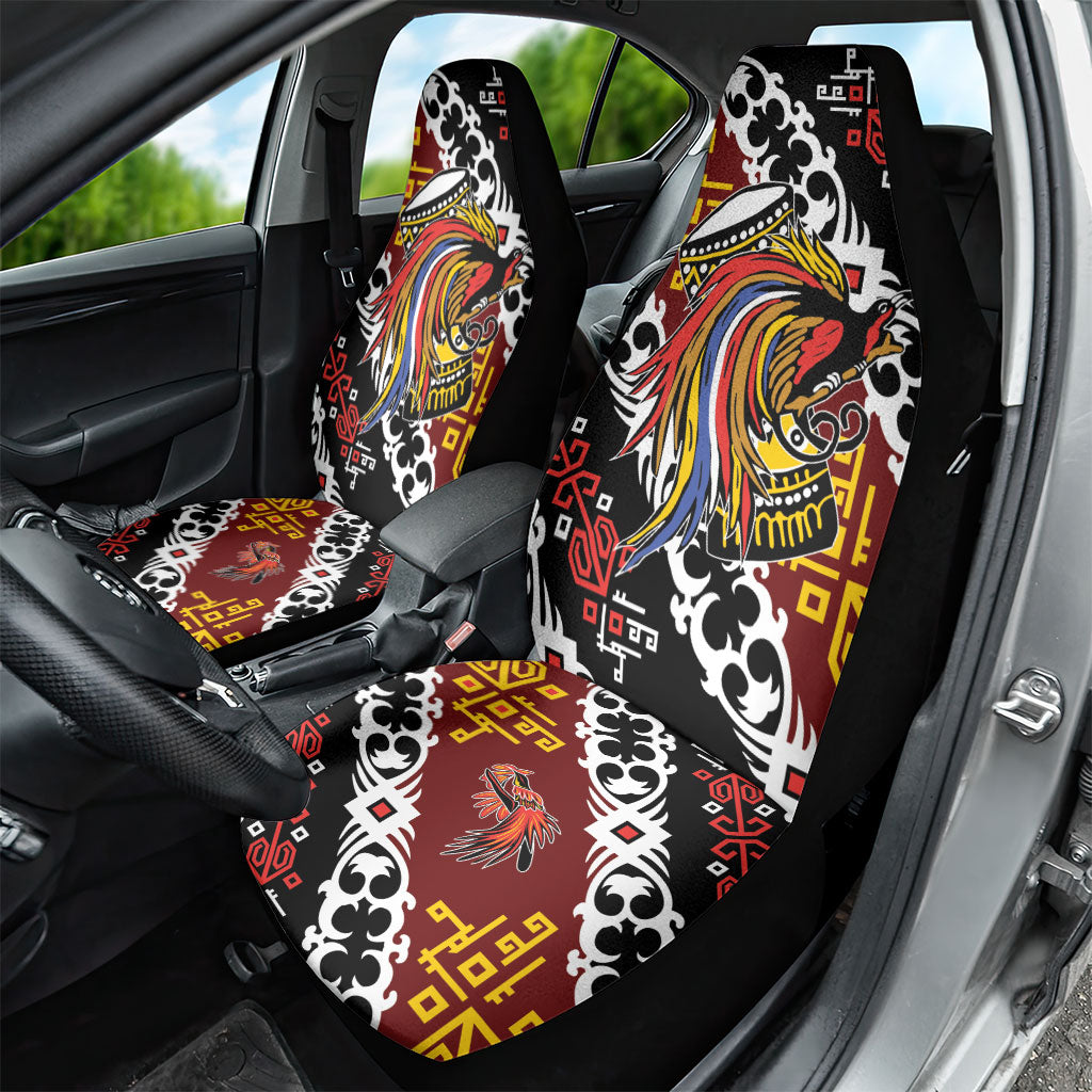 Papua New Guinea Bird Drum Car Seat Cover Papuan Batik Motif LT9 - Polynesian Pride
