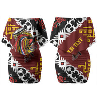 Personalised Papua New Guinea Bird Drum Couples Matching Off Shoulder Short Dress and Long Sleeve Button Shirt Papuan Batik Motif LT9 - Polynesian Pride