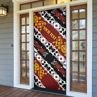 Personalised Papua New Guinea Bird Drum Door Cover Papuan Batik Motif LT9 - Polynesian Pride