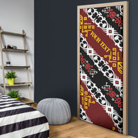 Personalised Papua New Guinea Bird Drum Door Cover Papuan Batik Motif LT9 - Polynesian Pride