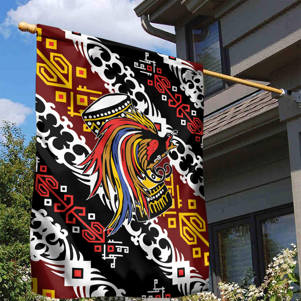 Papua New Guinea Bird Drum Garden Flag Papuan Batik Motif LT9 - Polynesian Pride