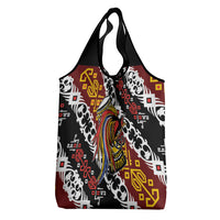 Papua New Guinea Bird Drum Grocery Bag Papuan Batik Motif LT9 - Polynesian Pride