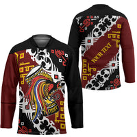 Personalised Papua New Guinea Bird Drum Hockey Jersey Papuan Batik Motif LT9 - Polynesian Pride