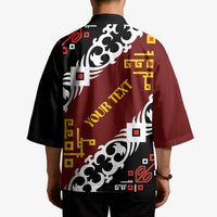 Personalised Papua New Guinea Bird Drum Kimono Papuan Batik Motif LT9 - Polynesian Pride