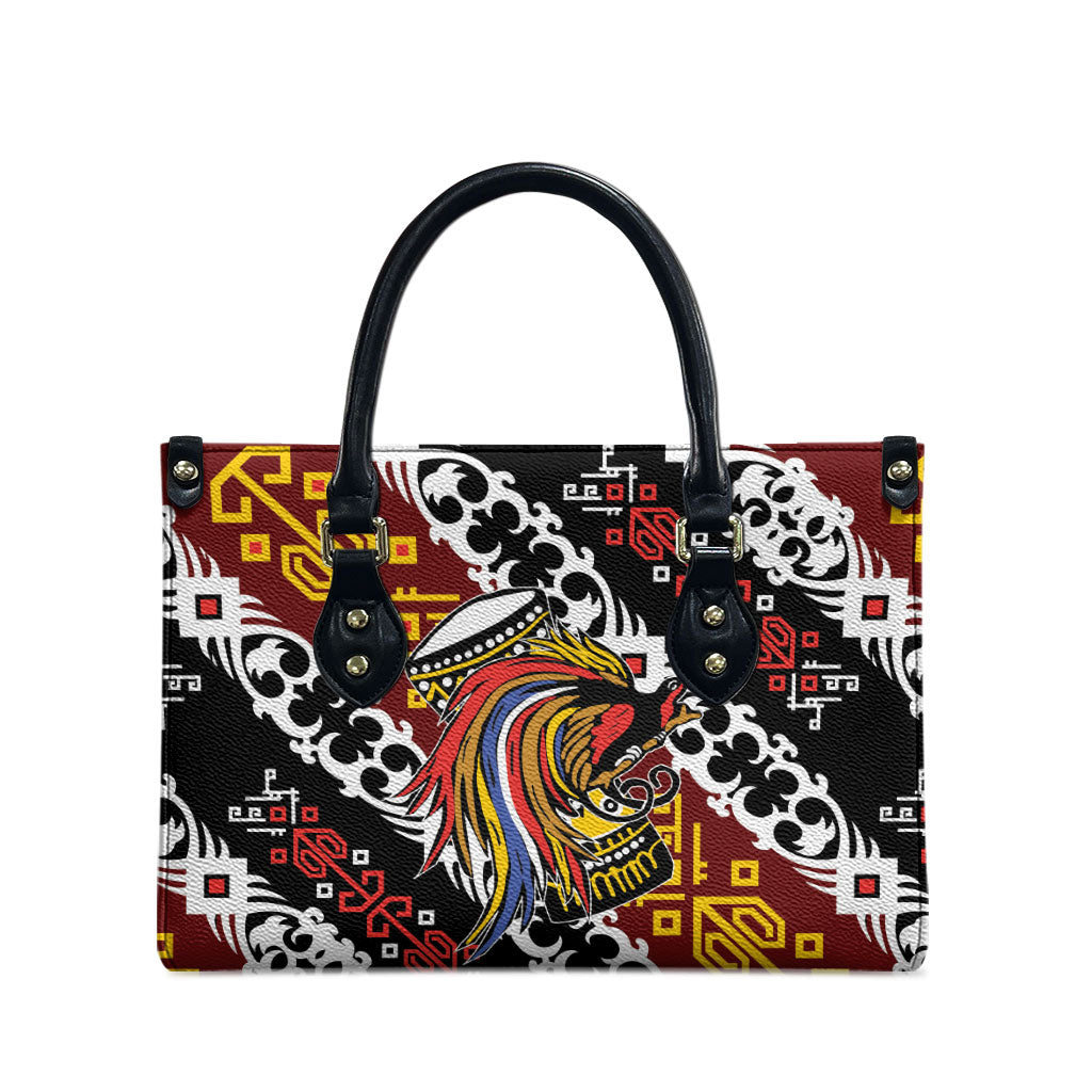 Papua New Guinea Bird Drum Leather Bag Papuan Batik Motif LT9 - Polynesian Pride