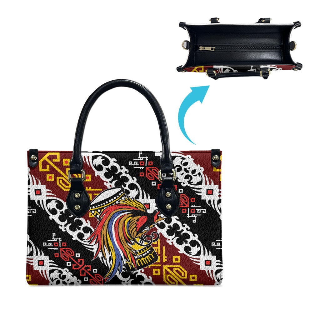 Papua New Guinea Bird Drum Leather Bag Papuan Batik Motif LT9 - Polynesian Pride