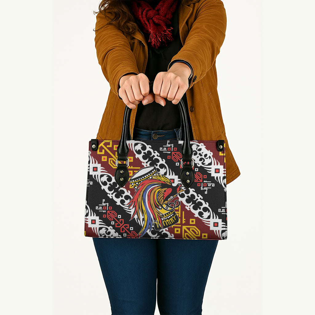 Papua New Guinea Bird Drum Leather Bag Papuan Batik Motif LT9 - Polynesian Pride