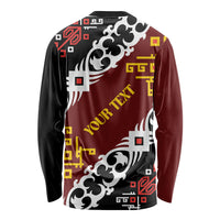 Personalised Papua New Guinea Bird Drum Long Sleeve Shirt Papuan Batik Motif LT9 - Polynesian Pride