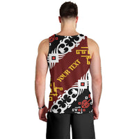 Personalised Papua New Guinea Bird Drum Men Tank Top Papuan Batik Motif LT9 - Polynesian Pride