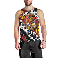 Personalised Papua New Guinea Bird Drum Men Tank Top Papuan Batik Motif LT9 - Polynesian Pride
