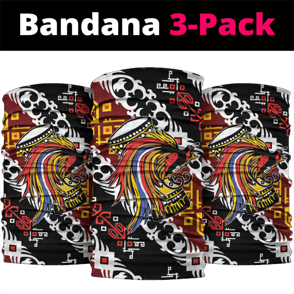 Papua New Guinea Bird Drum Neck Gaiter Papuan Batik Motif LT9 package One Size: 25*50cm Black - Polynesian Pride