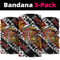 Papua New Guinea Bird Drum Neck Gaiter Papuan Batik Motif LT9 package One Size: 25*50cm Black - Polynesian Pride