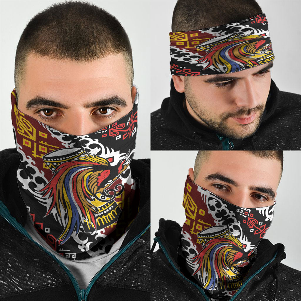 Papua New Guinea Bird Drum Neck Gaiter Papuan Batik Motif LT9 - Polynesian Pride