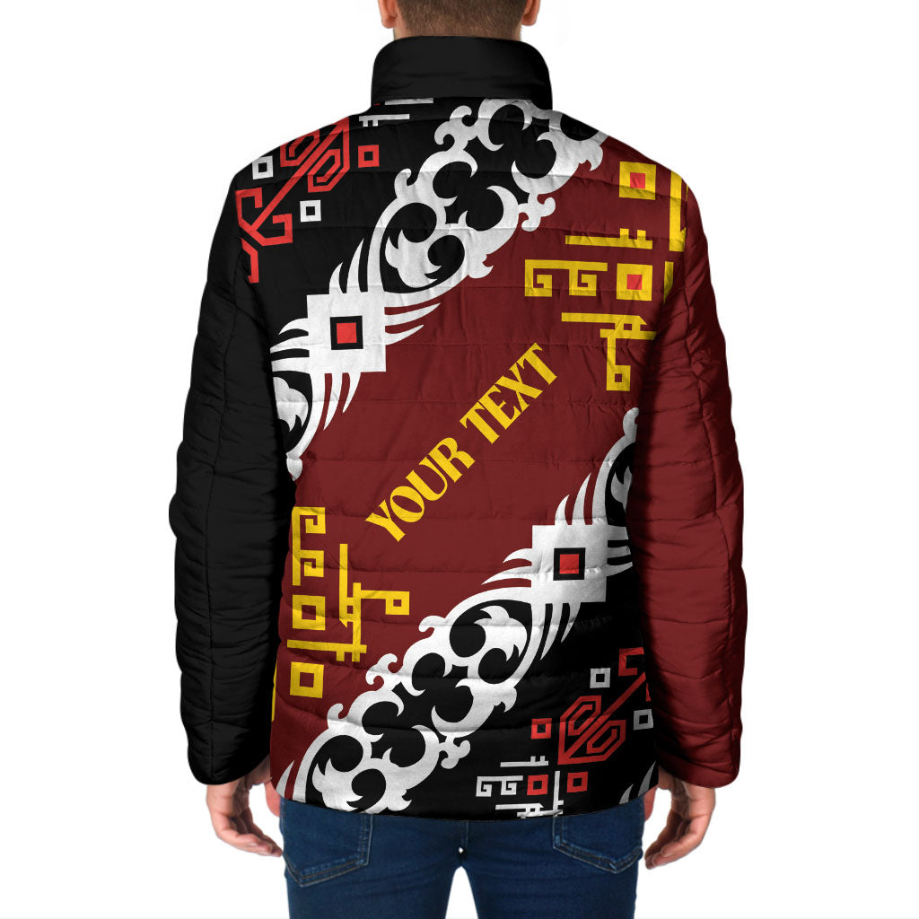 Personalised Papua New Guinea Bird Drum Padded Jacket Papuan Batik Motif LT9 - Polynesian Pride