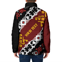 Personalised Papua New Guinea Bird Drum Padded Jacket Papuan Batik Motif LT9 - Polynesian Pride