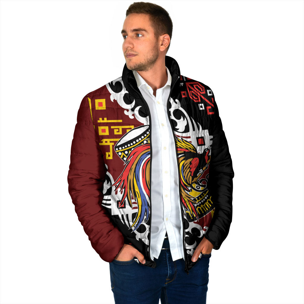 Personalised Papua New Guinea Bird Drum Padded Jacket Papuan Batik Motif LT9 - Polynesian Pride