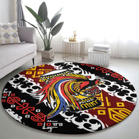 Papua New Guinea Bird Drum Round Carpet Papuan Batik Motif LT9 - Polynesian Pride