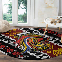 Papua New Guinea Bird Drum Round Carpet Papuan Batik Motif LT9 - Polynesian Pride