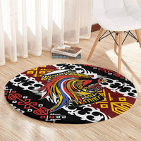 Papua New Guinea Bird Drum Round Carpet Papuan Batik Motif LT9 - Polynesian Pride