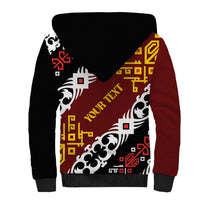 Personalised Papua New Guinea Bird Drum Sherpa Hoodie Papuan Batik Motif LT9 - Polynesian Pride