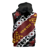 Personalised Papua New Guinea Bird Drum Sleeveless Hoodie Papuan Batik Motif LT9 - Polynesian Pride
