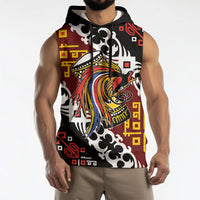 Personalised Papua New Guinea Bird Drum Sleeveless Hoodie Papuan Batik Motif LT9 - Polynesian Pride