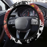 Papua New Guinea Bird Drum Steering Wheel Cover Papuan Batik Motif LT9 - Polynesian Pride