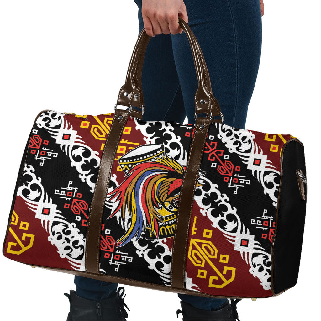 Papua New Guinea Bird Drum Travel Bag Papuan Batik Motif LT9 - Polynesian Pride