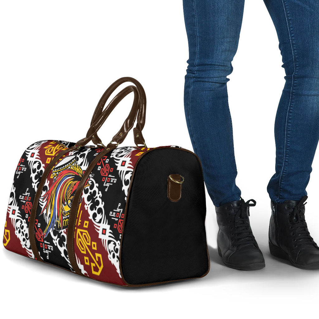 Papua New Guinea Bird Drum Travel Bag Papuan Batik Motif LT9 - Polynesian Pride