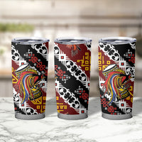 Papua New Guinea Bird Drum Tumbler Cup Papuan Batik Motif LT9 - Polynesian Pride