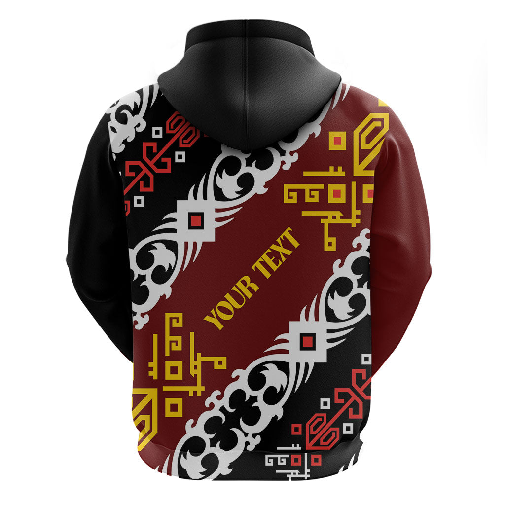 Personalised Papua New Guinea Bird Drum Zip Hoodie Papuan Batik Motif LT9 - Polynesian Pride