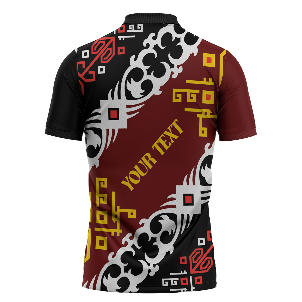 Personalised Papua New Guinea Bird Drum Zipper Polo Shirt Papuan Batik Motif LT9 - Polynesian Pride