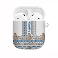 Papua New Guinea Bird Ethnic AirPods Case Papuan Batik Inspired Pattern LT9 White - Polynesian Pride