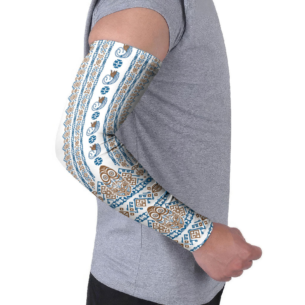 Personalised Papua New Guinea Bird Ethnic Arm Sleeves Papuan Batik Inspired Pattern LT9 - Polynesian Pride