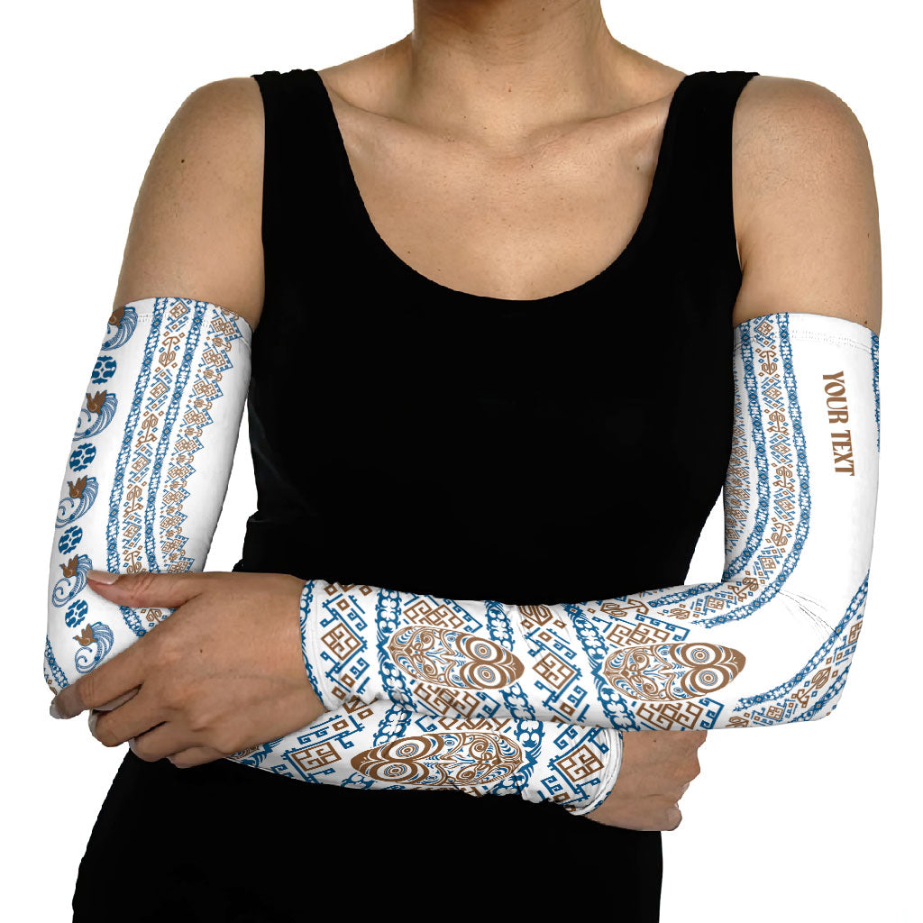 Personalised Papua New Guinea Bird Ethnic Arm Sleeves Papuan Batik Inspired Pattern LT9 - Polynesian Pride