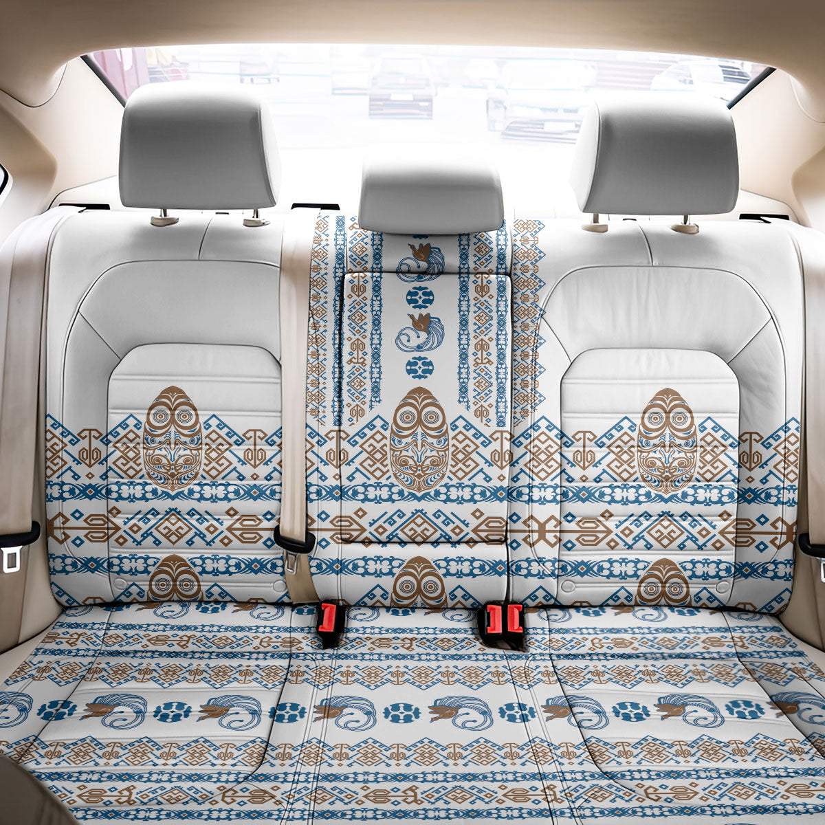 Papua New Guinea Bird Ethnic Back Car Seat Cover Papuan Batik Inspired Pattern LT9 - Polynesian Pride