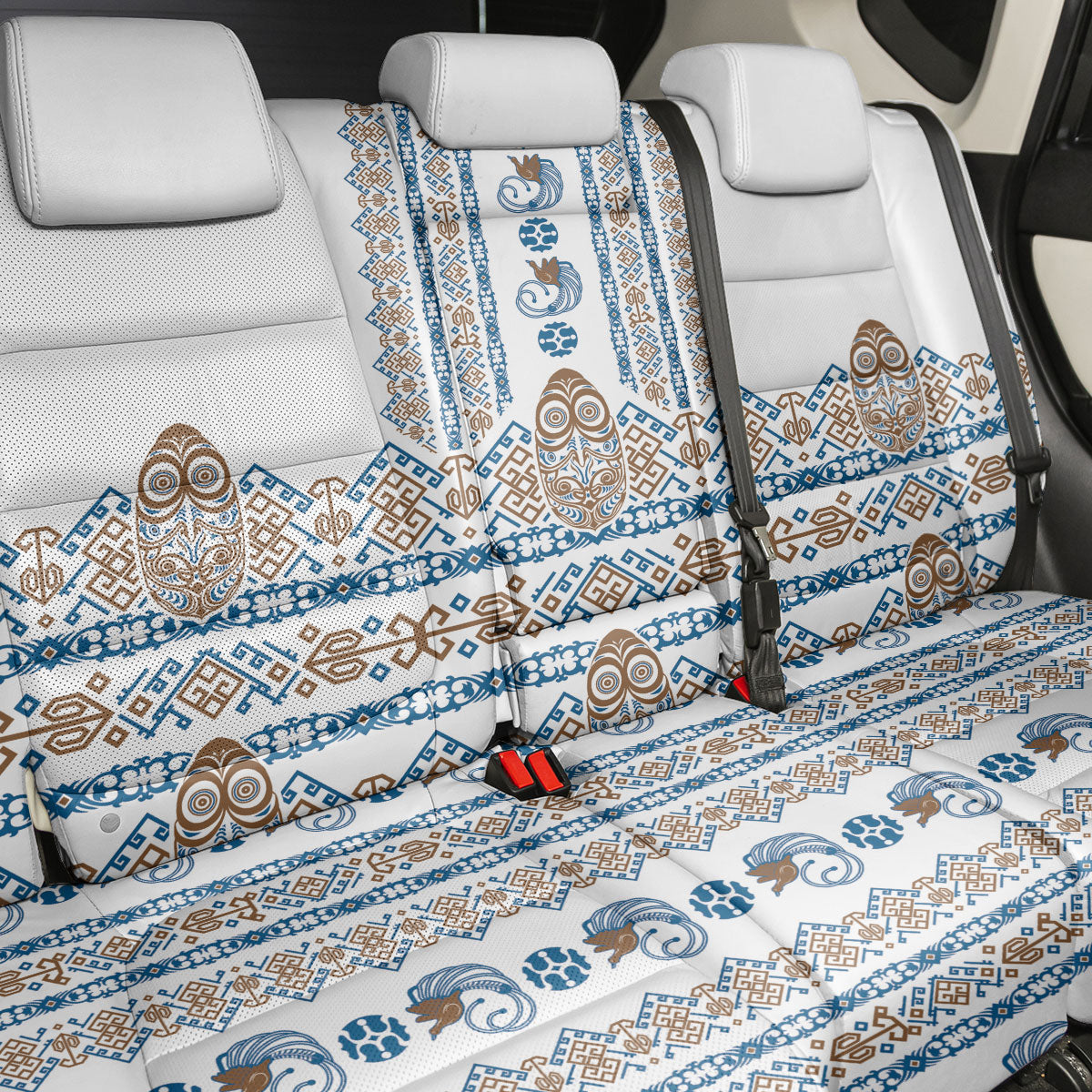 Papua New Guinea Bird Ethnic Back Car Seat Cover Papuan Batik Inspired Pattern LT9 - Polynesian Pride