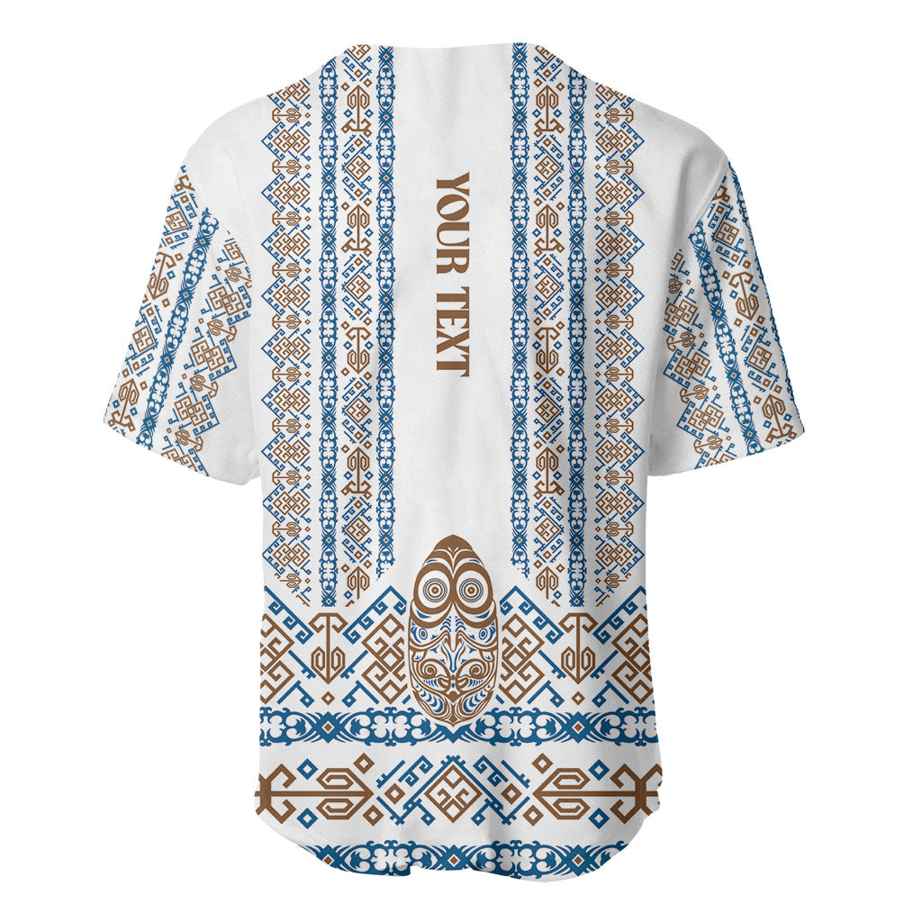 Personalised Papua New Guinea Bird Ethnic Baseball Jersey Papuan Batik Inspired Pattern LT9 - Polynesian Pride