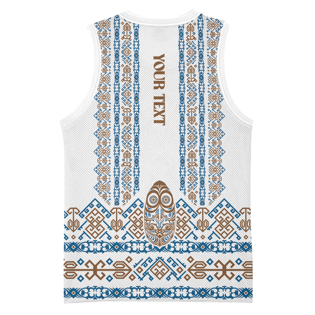 Personalised Papua New Guinea Bird Ethnic Basketball Jersey Papuan Batik Inspired Pattern LT9 - Polynesian Pride