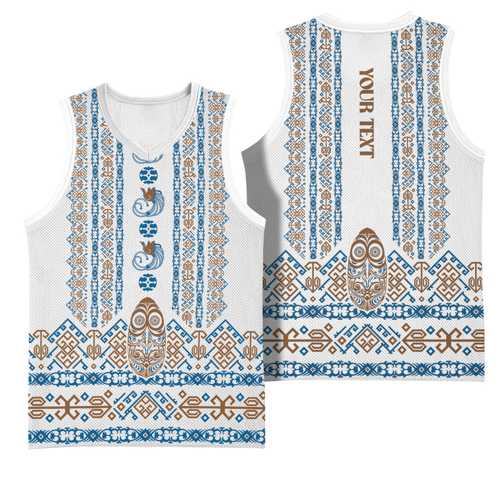 Personalised Papua New Guinea Bird Ethnic Basketball Jersey Papuan Batik Inspired Pattern LT9 - Polynesian Pride