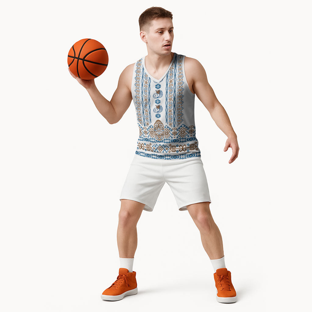 Personalised Papua New Guinea Bird Ethnic Basketball Jersey Papuan Batik Inspired Pattern LT9 - Polynesian Pride